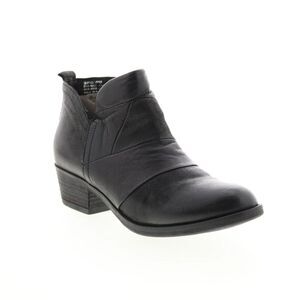 Miz Mooz Leather Cut-Out Ankle Boots Burlington Black - Medium